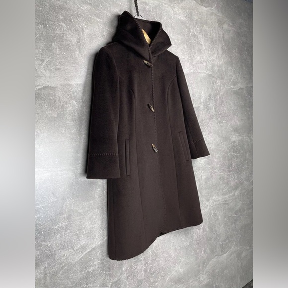 CINZIA ROCCA Brown Wool Women's Duffel Coat Made inItaly Size 42IT 6USA - Picture 1 of 6